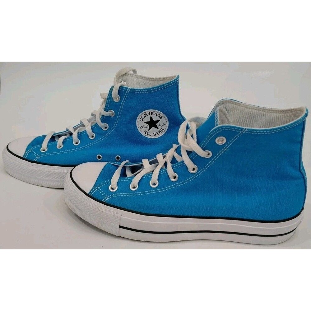 Converse Chuck Taylor All Star Lift Hi Blue Shoes Mens 10.5 Womens 12.5 A09988C